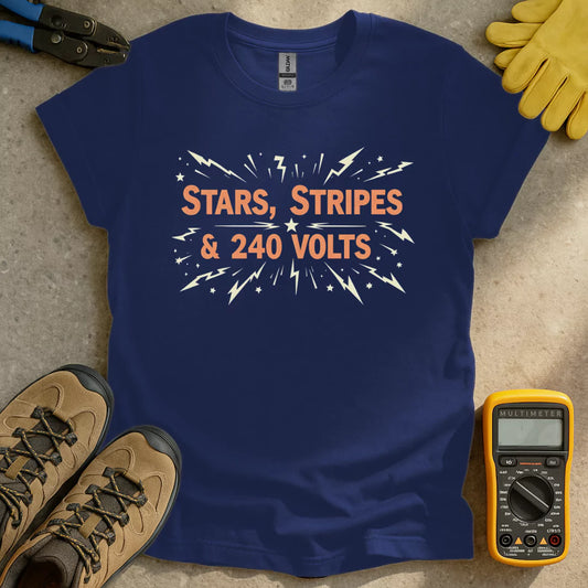 Stars, Stripes & 240 Volts T-shirt