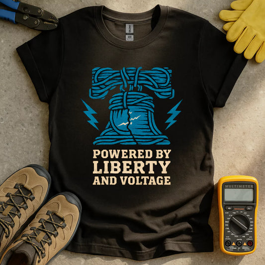 Powered By Liberty & Voltage T-shirt