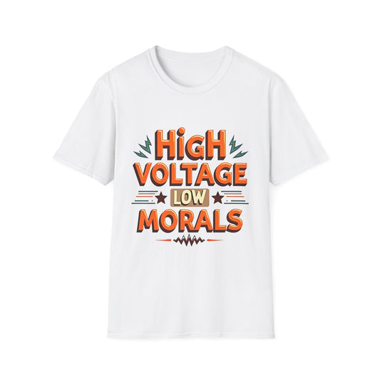 High Voltage Low Morals Orange T-shirt
