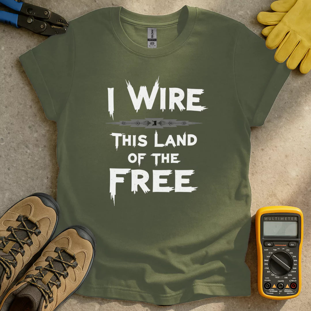 Wire This Land Of The Free T-shirt