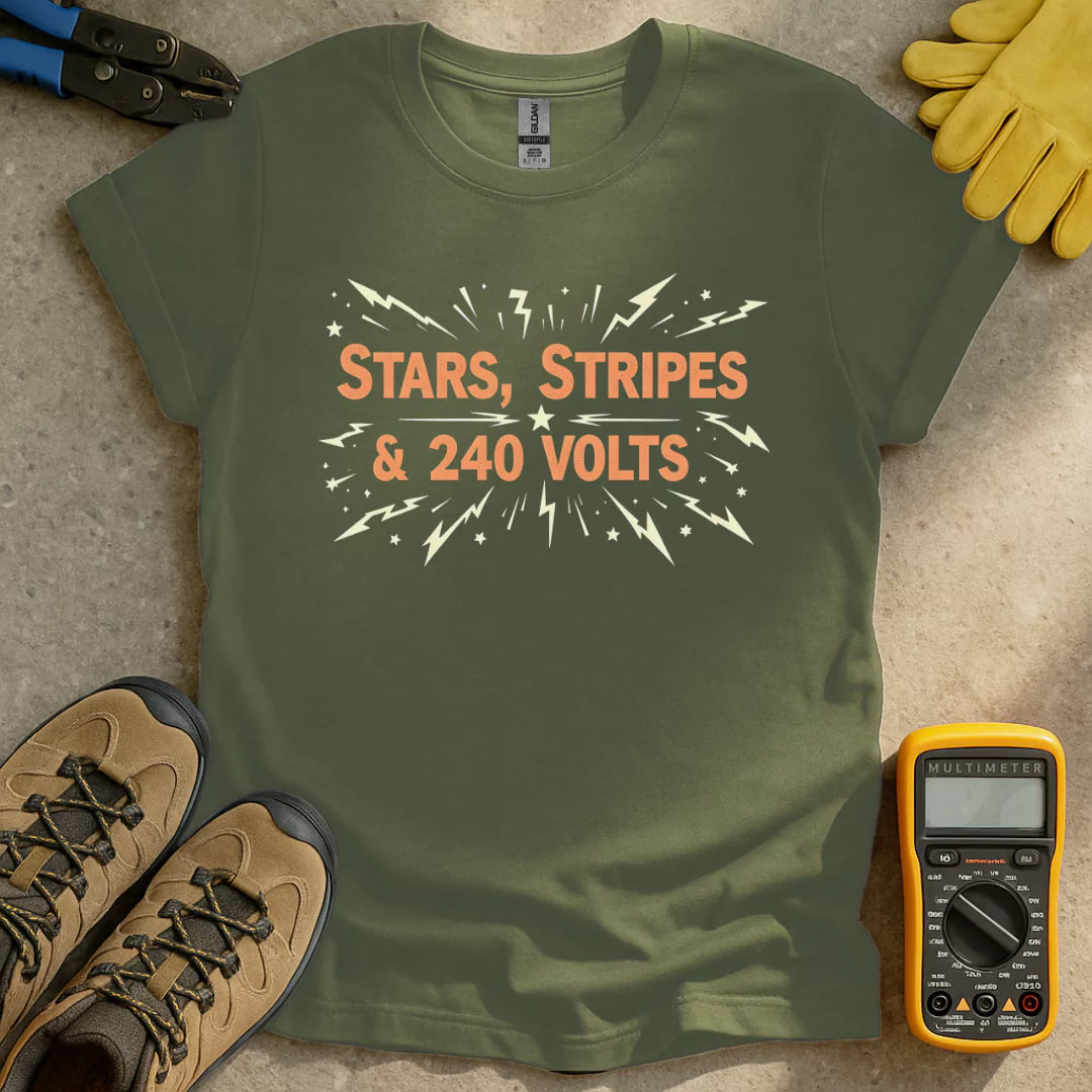Stars, Stripes & 240 Volts T-shirt
