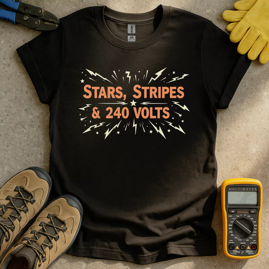 Stars, Stripes & 240 Volts T-shirt