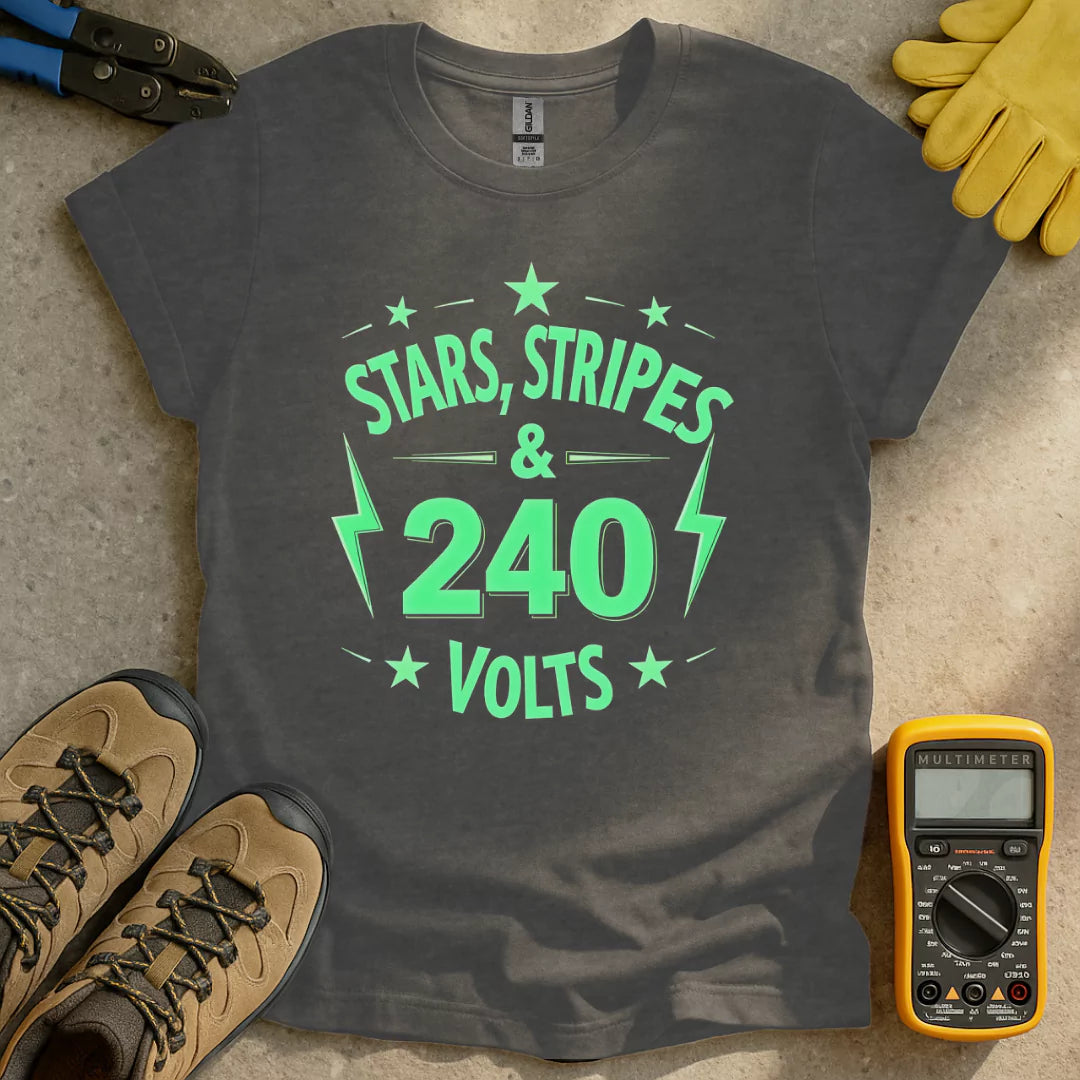 Stars, Stripes & 240 Volts T-shirt