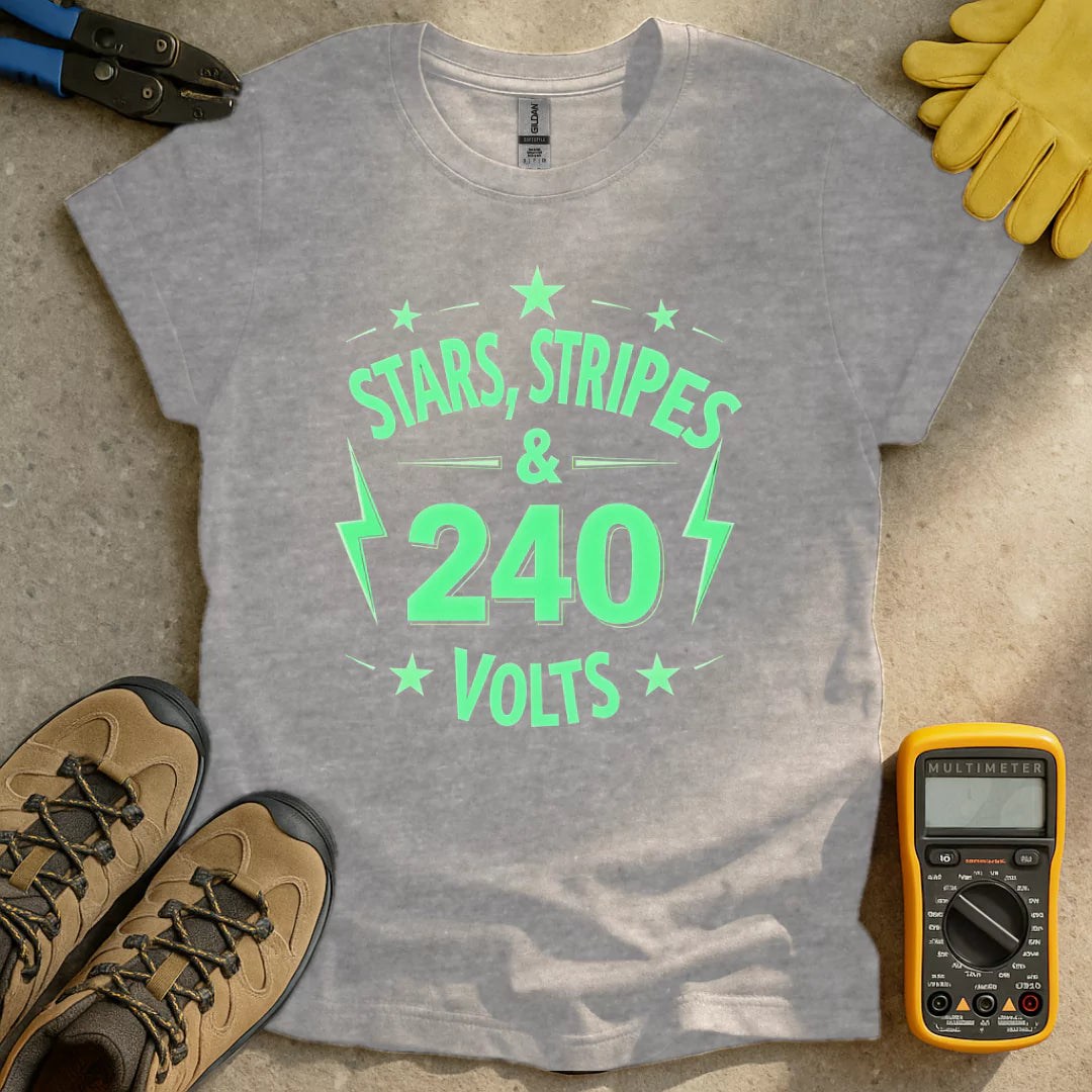 Stars, Stripes & 240 Volts T-shirt