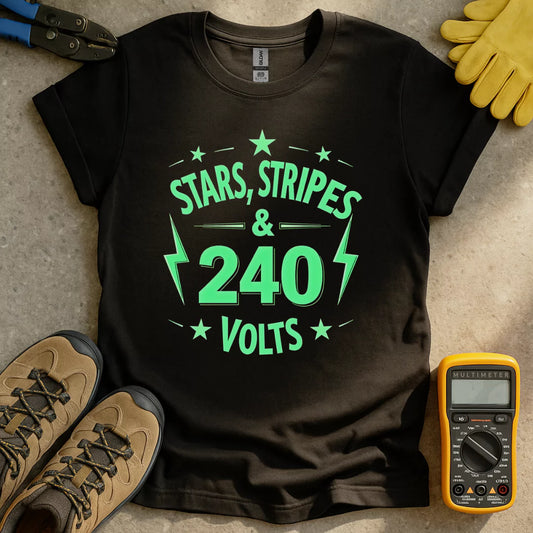 Stars, Stripes & 240 Volts T-shirt
