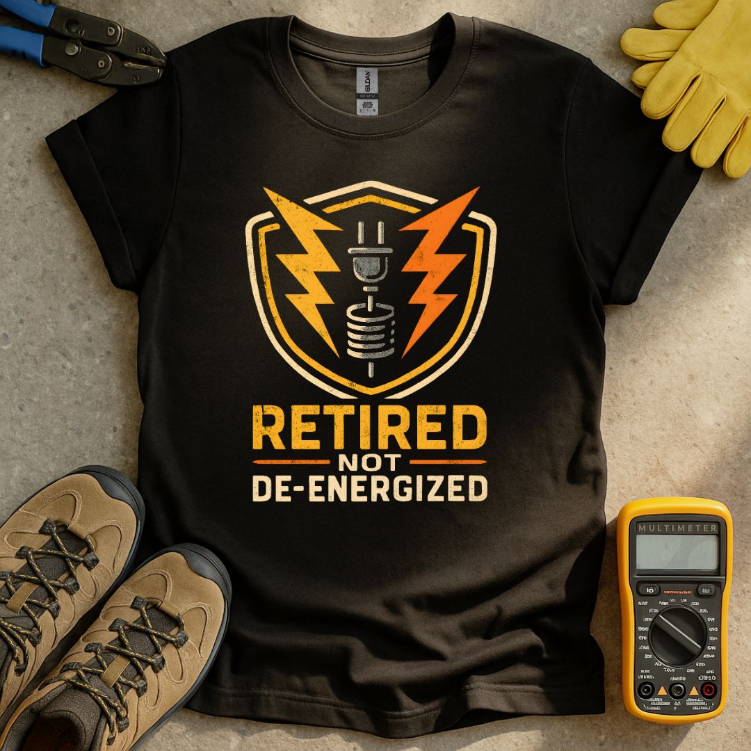 Retired Not De-Energized T-shirt