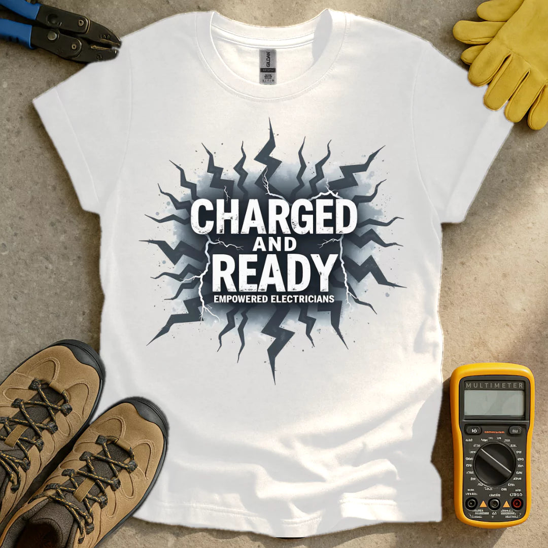 Charged and Ready Electricians T-shirt