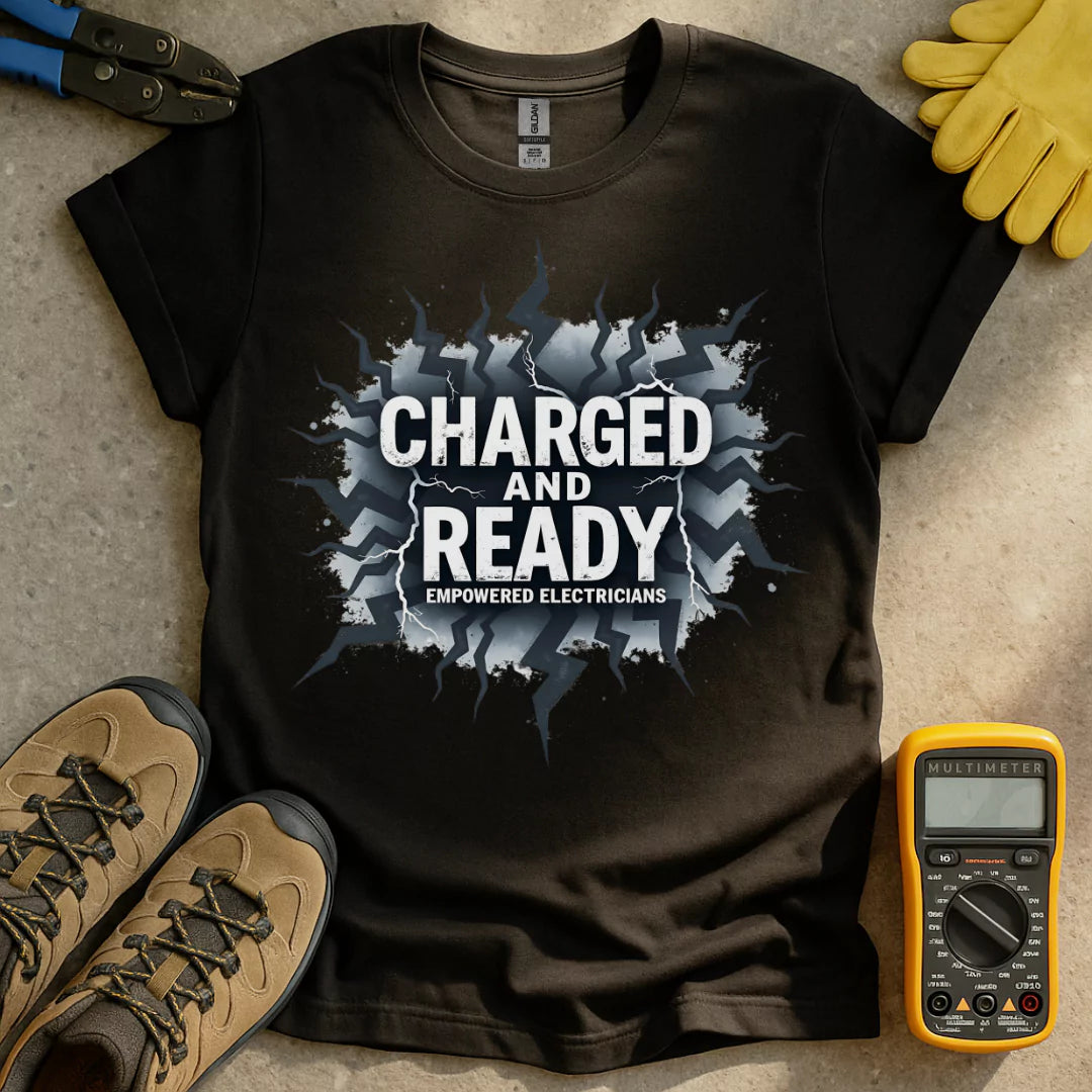 Charged and Ready Electricians T-shirt