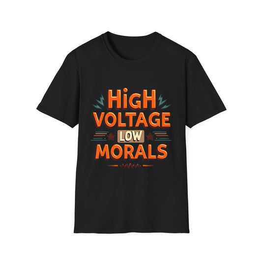 High Voltage Low Morals Orange T-shirt