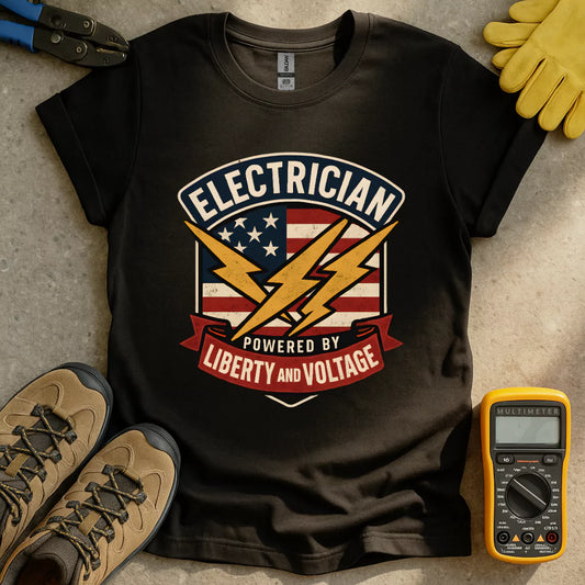 Powered By Liberty & Voltage T-shirt