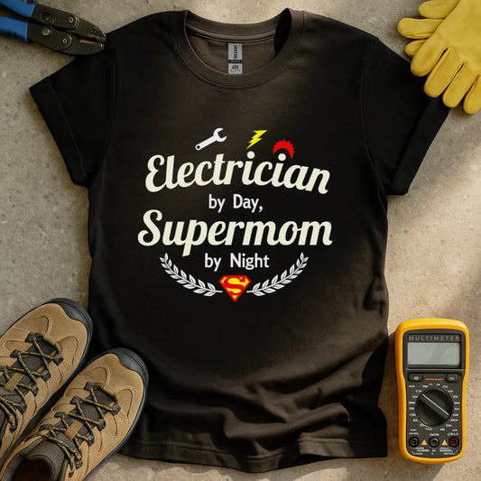 Electrician by Day Supermom by Night T-shirt