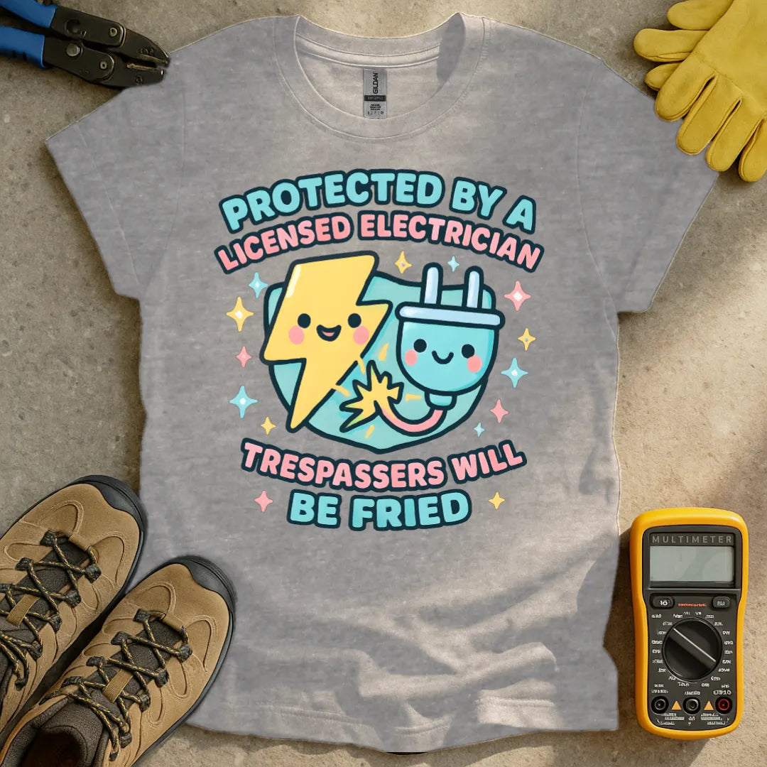 Protected by a licensed electrician T-shirt